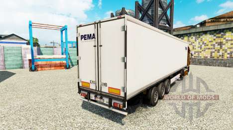 Скин PEMA на полуприцеп-рефрижератор для Euro Truck Simulator 2