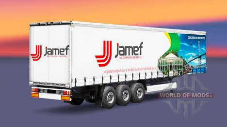Скин Jamef Logistic на шторный полуприцеп для Euro Truck Simulator 2