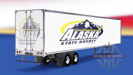 Скин Alaska State Hockey на полуприцеп для American Truck Simulator