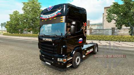 Скин Russia Black на тягач Scania для Euro Truck Simulator 2