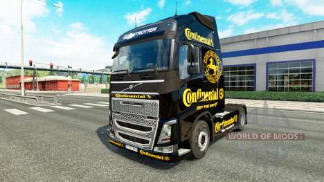 Скин Continental на тягач Volvo для Euro Truck Simulator 2
