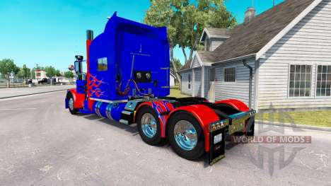 Скин Optimus Prime v2.0 на тягач Peterbilt 389 для American Truck Simulator