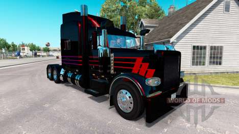 Скин Black SR на тягач Peterbilt 389 для American Truck Simulator