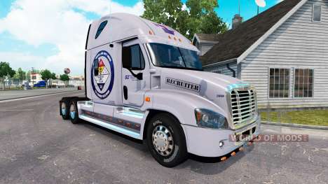 Скин Secured Land на тягач Freightliner Cascadia для American Truck Simulator