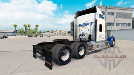 Скин Swift Transportation v1.1 на Kenworth W900 для American Truck Simulator