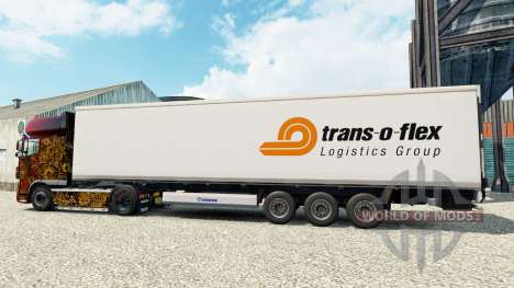 Скин Trans-o-flex на полуприцеп-рефрижератор для Euro Truck Simulator 2