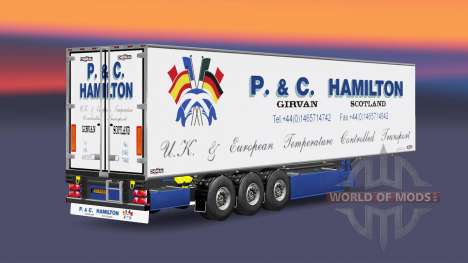 Полуприцеп-рефрижератор Chereau P. & C. Hamilton для Euro Truck Simulator 2