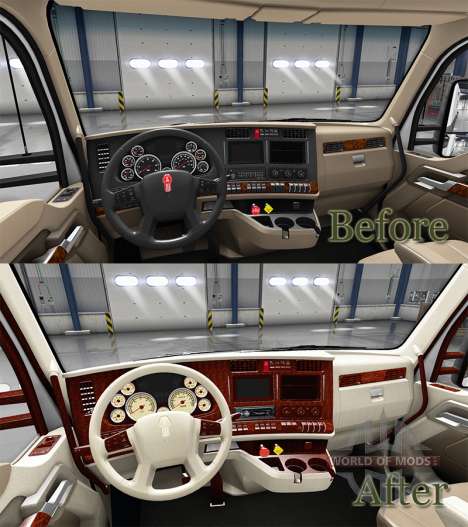 Интерьер Retro Dial для Kenworth T680 для American Truck Simulator
