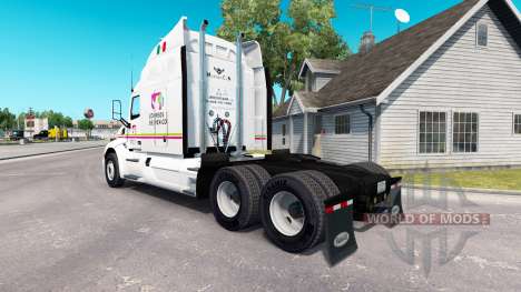 Скин Correos de Mexico на тягач Peterbilt для American Truck Simulator