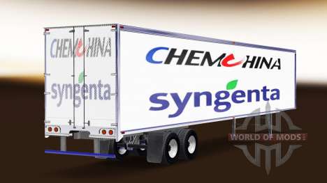Скин ChemChina & Syngenta на полуприцеп для American Truck Simulator