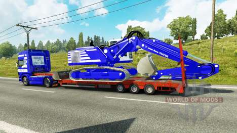 Скин T. van der Vijver на низкорамный трал для Euro Truck Simulator 2