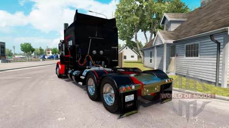 Скин Black & Red на тягач Peterbilt 389 для American Truck Simulator