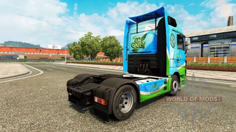 Скин Go Green на тягач Mercedes-Benz для Euro Truck Simulator 2