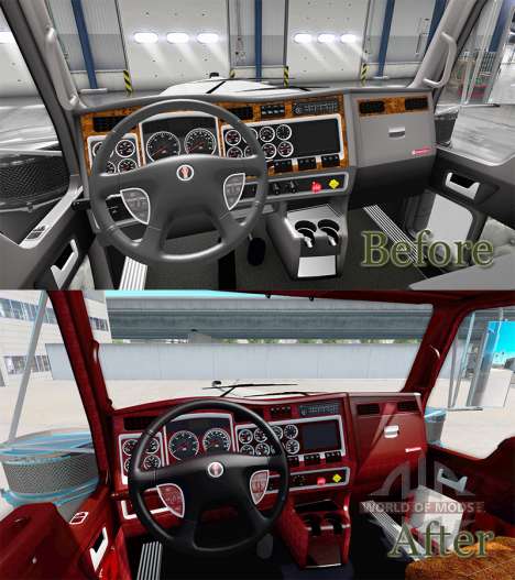 Интерьер v1.1 для Kenworth W900 для American Truck Simulator