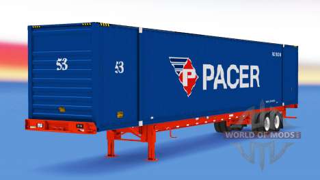 Полуприцеп контейнеровоз Pacer для American Truck Simulator