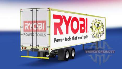 Скин Ryobi на полуприцеп для American Truck Simulator