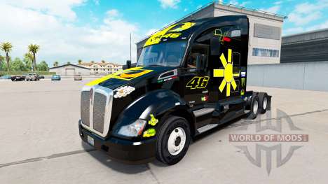 Скин Valentino Rossi на тягач Kenworth для American Truck Simulator