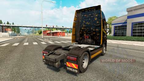 Скин Black Gold на тягач Volvo для Euro Truck Simulator 2