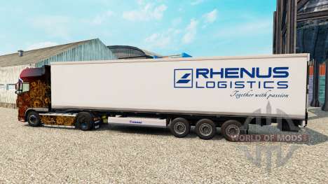 Скин Rhenus Logistics на полуприцеп-рефрижератор для Euro Truck Simulator 2
