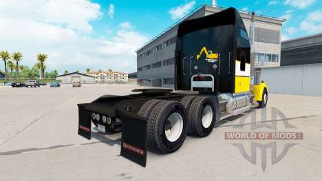 Скин Caterpillar на тягач Kenworth W900 для American Truck Simulator