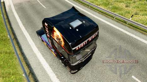 Скин Ghost Rider на тягач Scania для Euro Truck Simulator 2