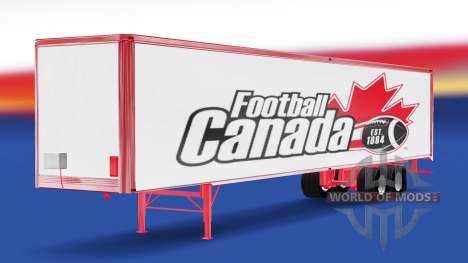 Скин Football Canada на полуприцеп для American Truck Simulator
