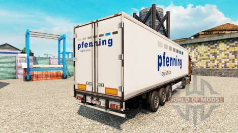 Скин Pfenning на полуприцеп-рефрижератор для Euro Truck Simulator 2