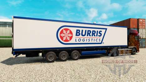 Скин Burris Logistics на полуприцеп-рефрижератор для Euro Truck Simulator 2