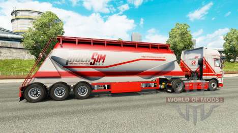 Скин TruckSim на полуприцеп-цементовоз для Euro Truck Simulator 2