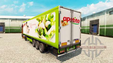 Скин Apetito на полуприцеп-рефрижератор для Euro Truck Simulator 2