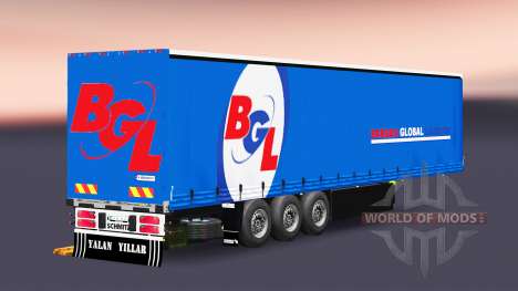 Шторный полуприцеп Schmitz Cargobull BGL для Euro Truck Simulator 2