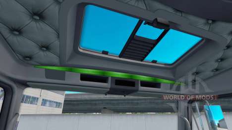 Интерьер Green-gray для Kenworth W900 для American Truck Simulator