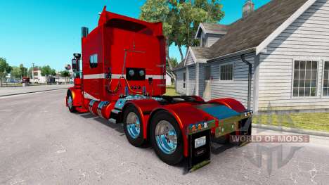 Скин Metallic 6 на тягач Peterbilt 389 для American Truck Simulator