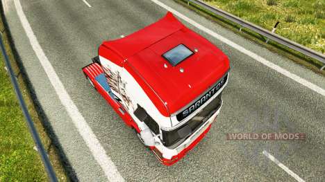 Скин Sarantos transport на тягач Scania для Euro Truck Simulator 2