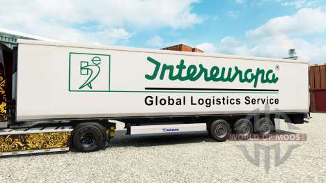 Скин Intereuropa на полуприцеп-рефрижератор для Euro Truck Simulator 2
