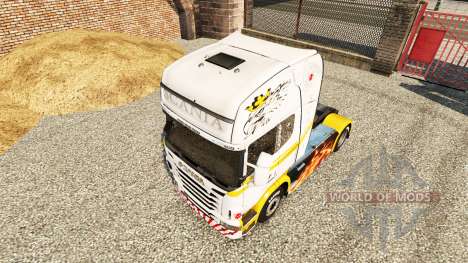 Скин White gold на тягач Scania для Euro Truck Simulator 2