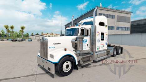 Скин United States Postal на Kenworth W900 для American Truck Simulator