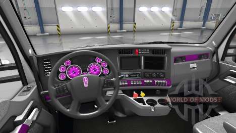Интерьер Pink Dial для Kenworth T680 для American Truck Simulator