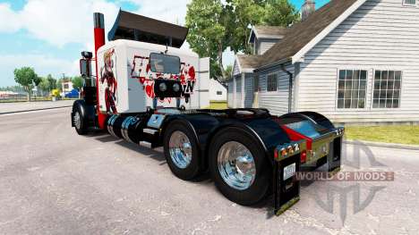 Скин Harley Quin на тягач Peterbilt 389 для American Truck Simulator