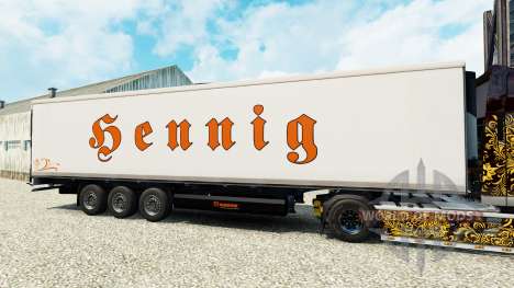 Скин Bennig на полуприцеп-рефрижератор для Euro Truck Simulator 2