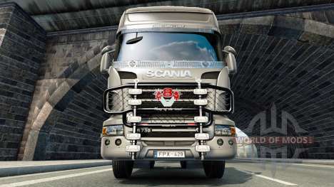Кенгурятник V8 v3.0 на тягач Scania для Euro Truck Simulator 2