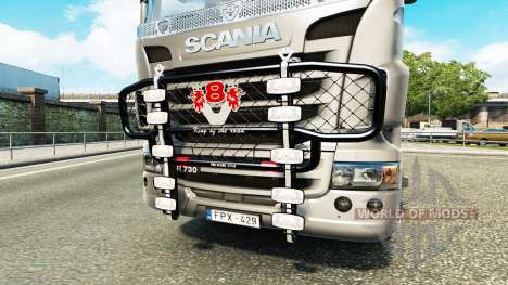 Кенгурятник V8 v3.0 на тягач Scania для Euro Truck Simulator 2