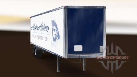 Скин Alaska Airlines на полуприцеп для American Truck Simulator