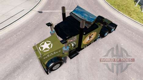 Скин WW2 Style на тягач Peterbilt 389 для American Truck Simulator