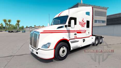 Скин Canadian Express White на тягач Kenworth для American Truck Simulator