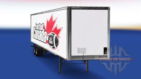Скин Football Canada v2.0 на полуприцеп для American Truck Simulator