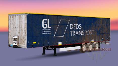 Шторный полуприцеп Krone DFDS Transport v2.0 для Euro Truck Simulator 2