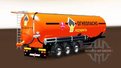 Топливный полуприцеп-цистерна Роснефть для Euro Truck Simulator 2