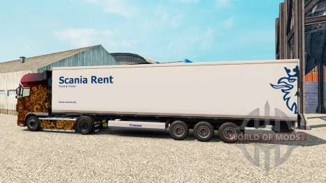 Скин Scania Rent на полуприцеп-рефрижератор для Euro Truck Simulator 2