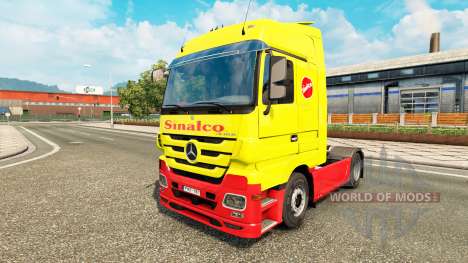 Скин Sinalco на тягач Mercedes-Benz для Euro Truck Simulator 2